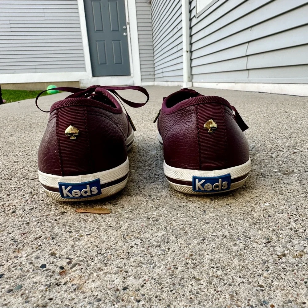 Kate Spade X Keds Purple Leather Lace-Up Women’s Sneaker, 7.5